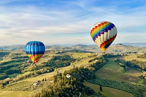 Volo in mongolfiera Privato nel Chianti