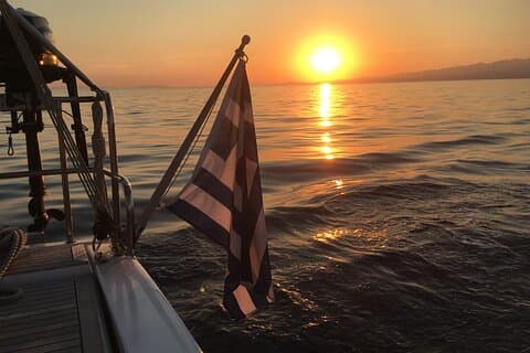 Solnedgangscruise med snacks og vin fra Argostoli