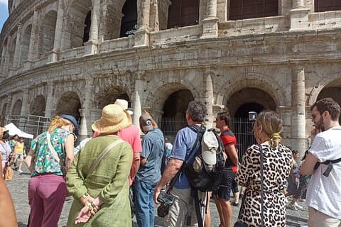 Visite guidée semi-privée : Colisée, Forum romain et Colline du Palatin