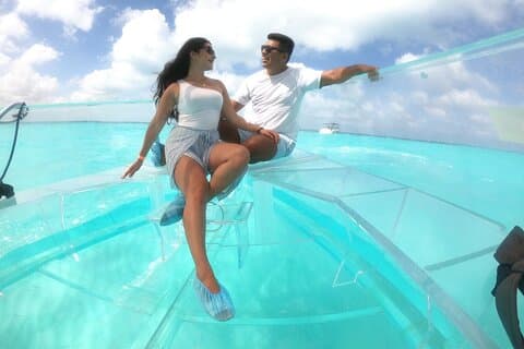 Clear Boat Tour à Cancun Nichupte Lagoon
