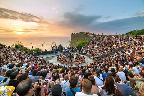 Uluwatu Sunset, Kecak Dance e Jimbaran jantar de frutos do mar