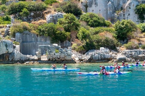 Tour guidato in kayak sul mare di Kekova
