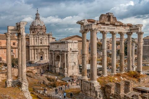 Forum Romanum und Palatinhügel mit Multimedia-Video