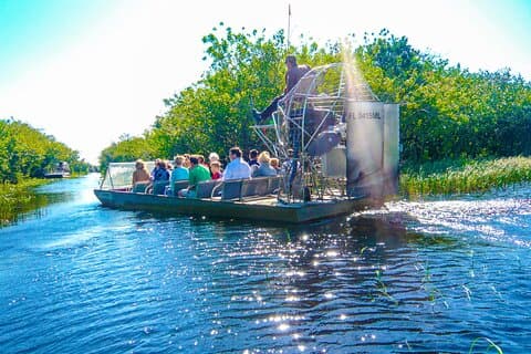 Aventure safari en hydroglisseur dans les Everglades avec transport