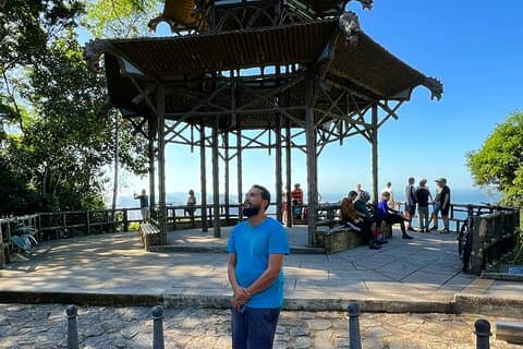 Tijuca Forest med kinesisk utsikt, cascatinha Taunay, horto vattenfall och parque laje