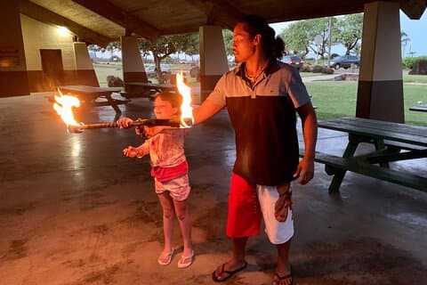 Samoan FireKnife Experience på Kaua'i