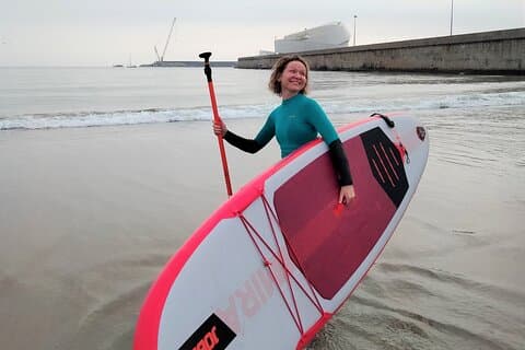 Lección de SURF PADDLE en la Playa de Matosinhos