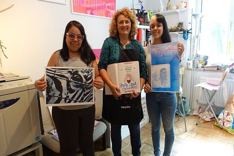 Risografie Kunstles in München printen om je eigen kunst te maken