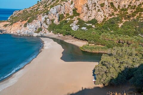 Excursión de un día a Preveli Tropical Beach y Palm Forest desde Heraklion