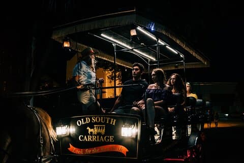 Tour du soir en calèche hantée de Charleston