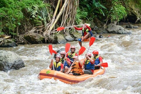 Rafting privado en grupo pequeño en Ubud en el río Ayung