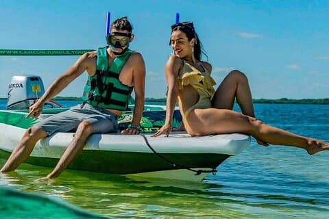 Excitante Expedição de Speedboat na Lagoa de Cancun!
