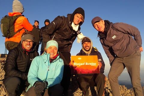Mount rinjani trekking 2 day to summit with group