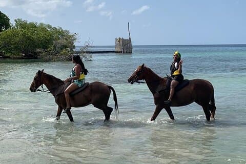 Rafting sur la rivière Montego Bay et visite privée à cheval et à la nage