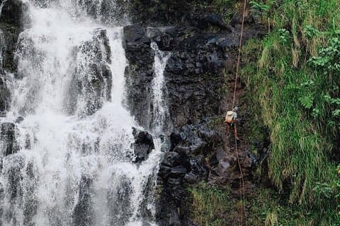 Vandfaldsrappelling ved Kulaniapia Falls: 120 fods drop, 15 minutter fra Hilo