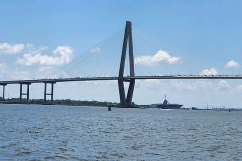 White point Battery and River Run through Charleston Harbor Boat