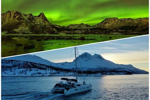 Crociera sull'aurora boreale con catamarano di lusso a Tromso, in Norvegia
