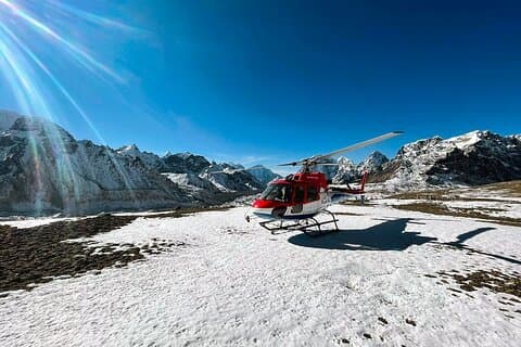 Tour en hélicoptère du camp de base de l'Everest