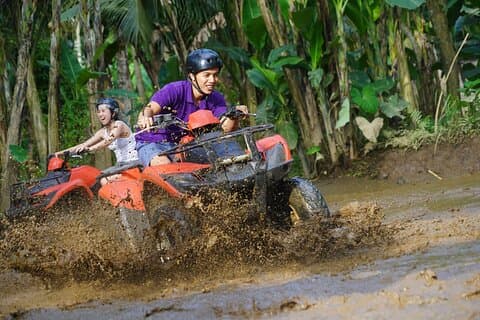 Bali ATV Quad Bike med Monkey Forest och Tegenungan Waterfall