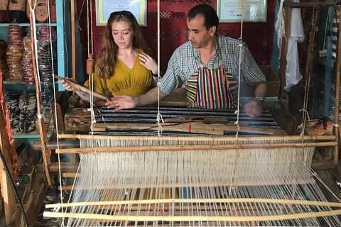 Laboratorio di tessitura della lana a Chefchaouen