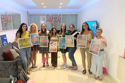 Private Silk Wall Hanging Painting Workshop in Jeruzalem