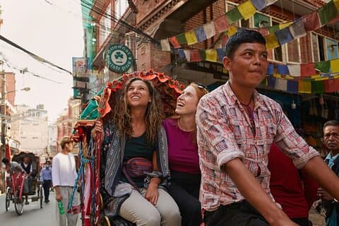Katmandu av Rickshaw: Sunset Tour til Durbar Square og mer