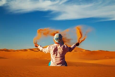 Sahara 3-tägige 2-tägige Wüstentour nach Merzouga mit Kamelwanderung