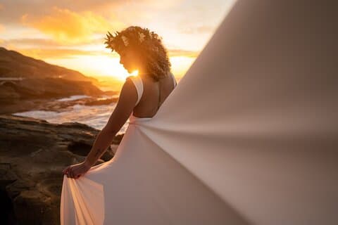 Flying Dress Photoshoot on Oahu