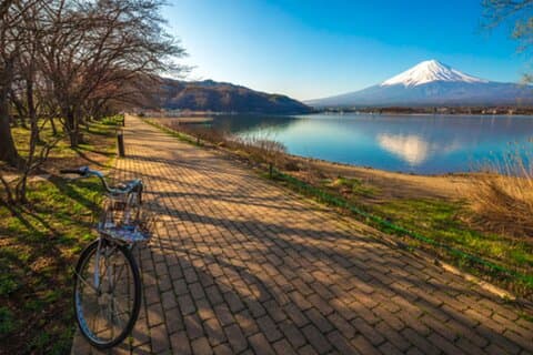 Tour in bicicletta della quinta stazione del monte Fuji e del lago Kawaguchiko