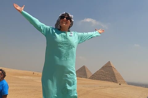 2 hela dagar pyramider och Kairo Höjdpunkt