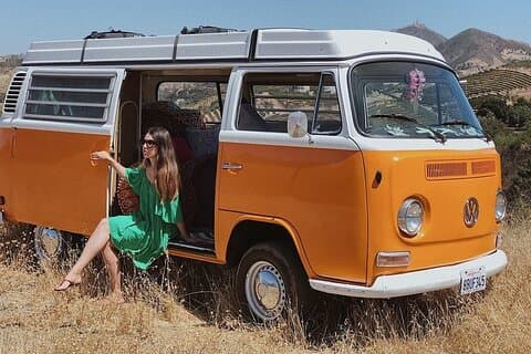 ビンテージ VW ヒッピー ワイン テイスティング付きマリブへの共有ツアー