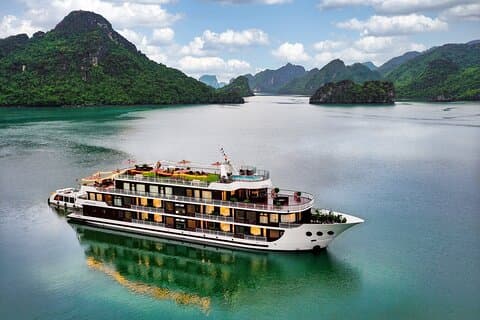 Croisière de nuit de luxe 5 étoiles dans la baie d'Halong et la baie de Lan Ha (2J/1N)