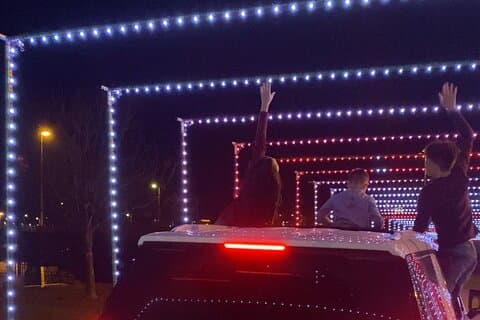 Rij door Christmas Lights Show
