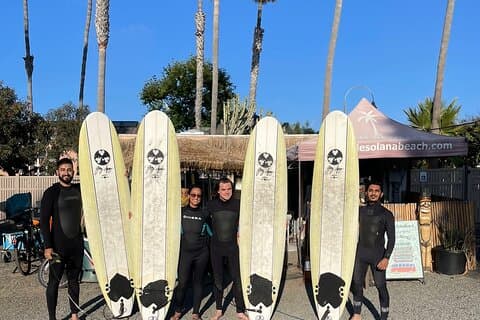 Noleggio tavole da surf tutto il giorno Solana Beach Fletchers Cove