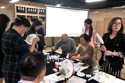 Vattenfärgsklass i Peking