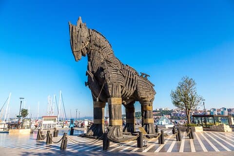 Tour guidato della storia di Troy di un'intera giornata con pranzo da Istanbul