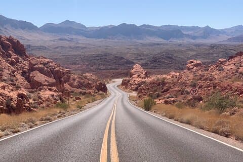 Visite privée d'une journée complète en side-car : Las Vegas, Lake Mead et Valley of Fire
