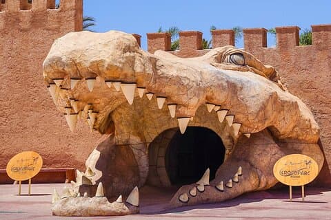 Avventura nel parco dei coccodrilli di Agadir