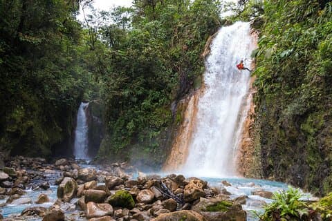 Ultimate Blue Falls Canyoning Adventure : 4 Rappels & Hidden Pools