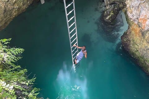 Blue Hole Mineral Spring, Rick's Cafe e 7 Miles Beach Tour guidato