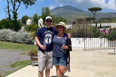 Tour privato di un'intera giornata Rovine di Pompei ed esperienza di degustazione di vini