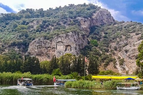 Dalyan Bustur til Caunos, Turtle Beach og Sultaniye Mudderbad fra Marmaris