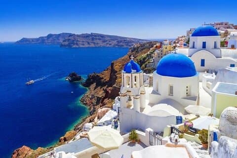 Excursão privada de meio dia aos destaques de Santorini