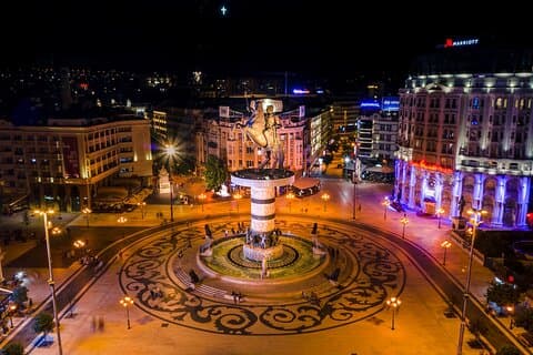 Herança neoclássica de Skopje - passeio a pé