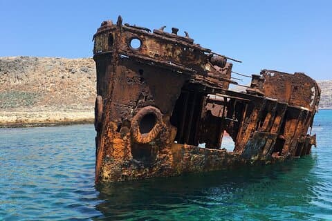 Motorbåtstur till Balos lagun och Gramvousa Island halvdag