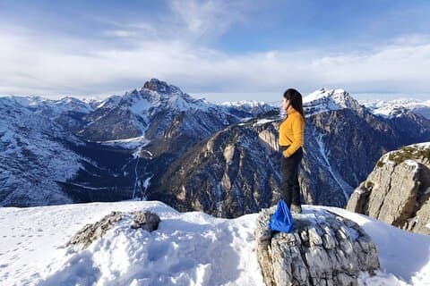 Dolomites of Cortina Winter Hiking & Sledding Experience