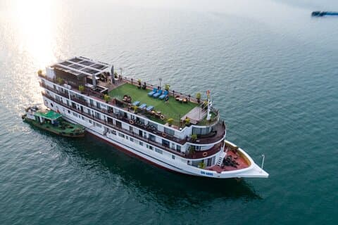 5-Sterne-Amanda-Kreuzfahrt – Luxus-Übernachtungskreuzfahrt in der Halong-Bucht (2 Tage 1 Nacht)