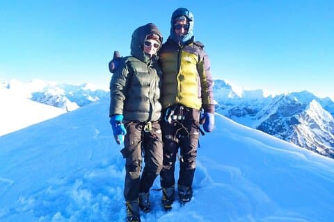 Mera Peak klättring ovanför baslägret Tjänster