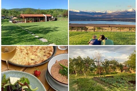 Ridning vid sjön nära Tbilisi med lunch på Farm to table-restaurang