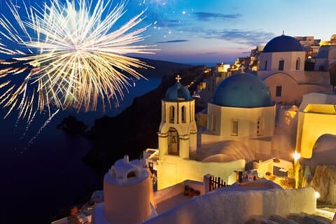 Dazzling jul privat tur i Santorini